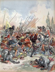 Der König in der Schlacht von Pavia, Illustration aus 